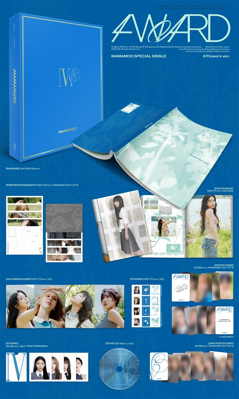 [PRE-VENTA] MAMAMOO - 4WARD (Flowers Ver.)