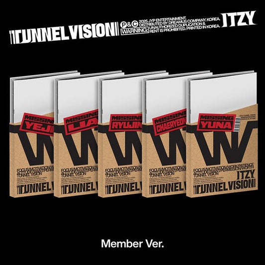 [PRE-VENTA] ITZY - TUNNEL VISION (Member Ver.) + POB (SET 5 VER.)