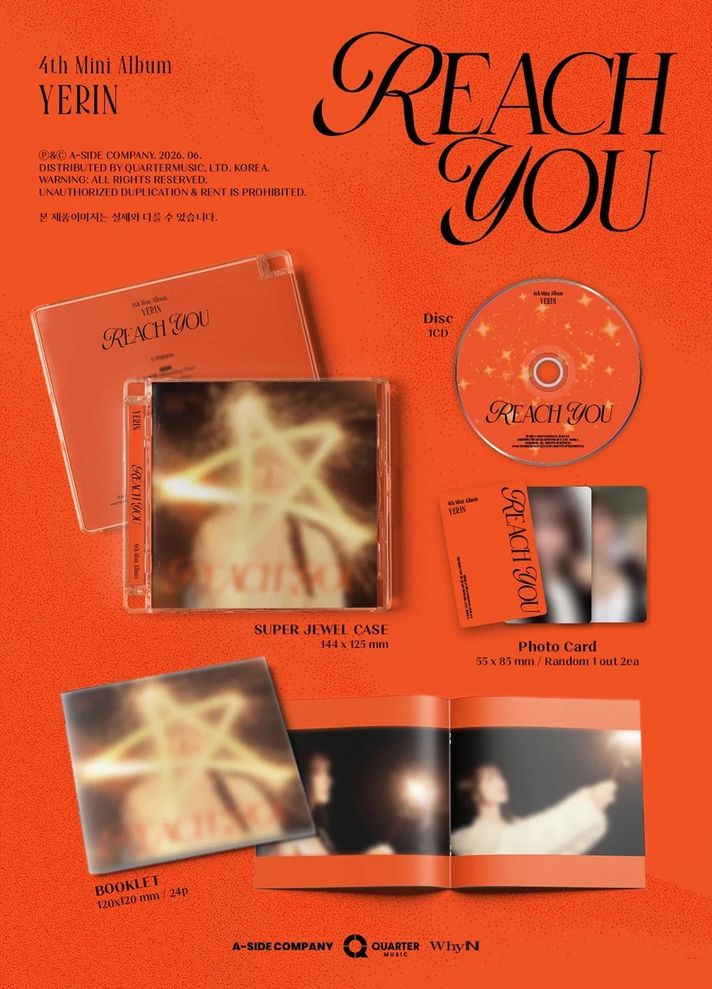 [PRE-VENTA] YERIN - REACH YOU (Jewel Case Ver.)