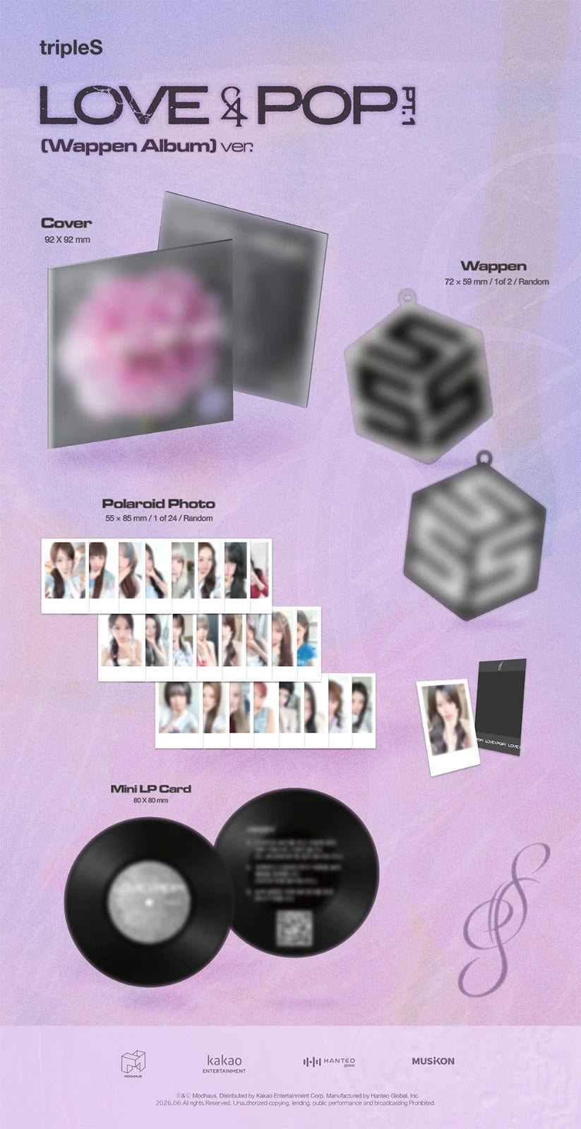 [PRE-VENTA] tripleS - LOVE&POP pt.1 (Wappen Album)