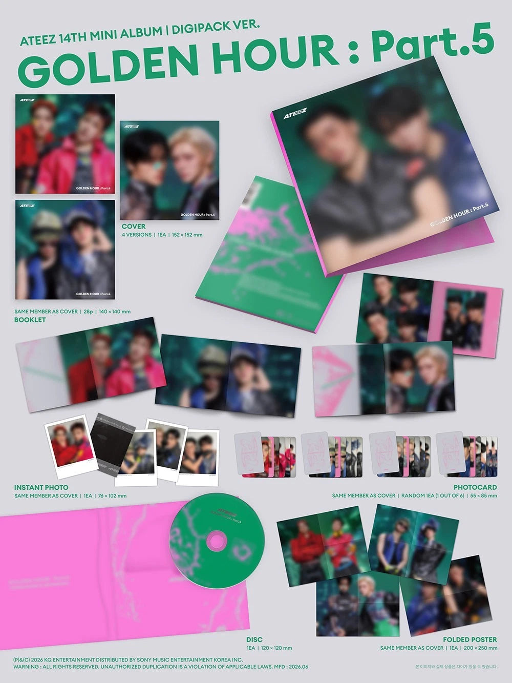 [PRE-VENTA] ATEEZ - GOLDEN HOUR : Part.5 (DIGIPACK UNIT Ver.)