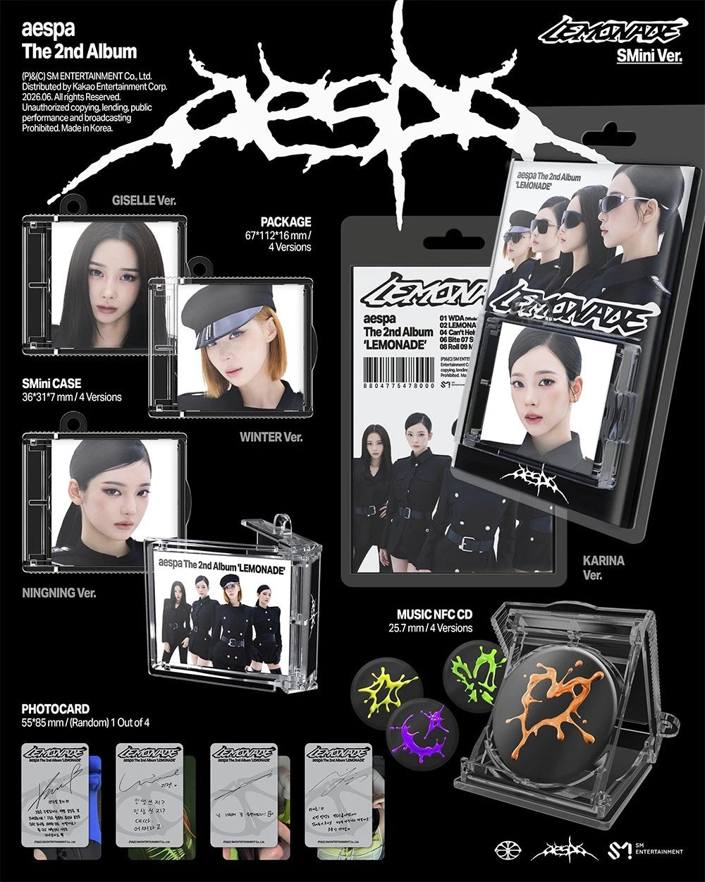 [PRE-VENTA] aespa - LEMONADE (SMini Ver.)